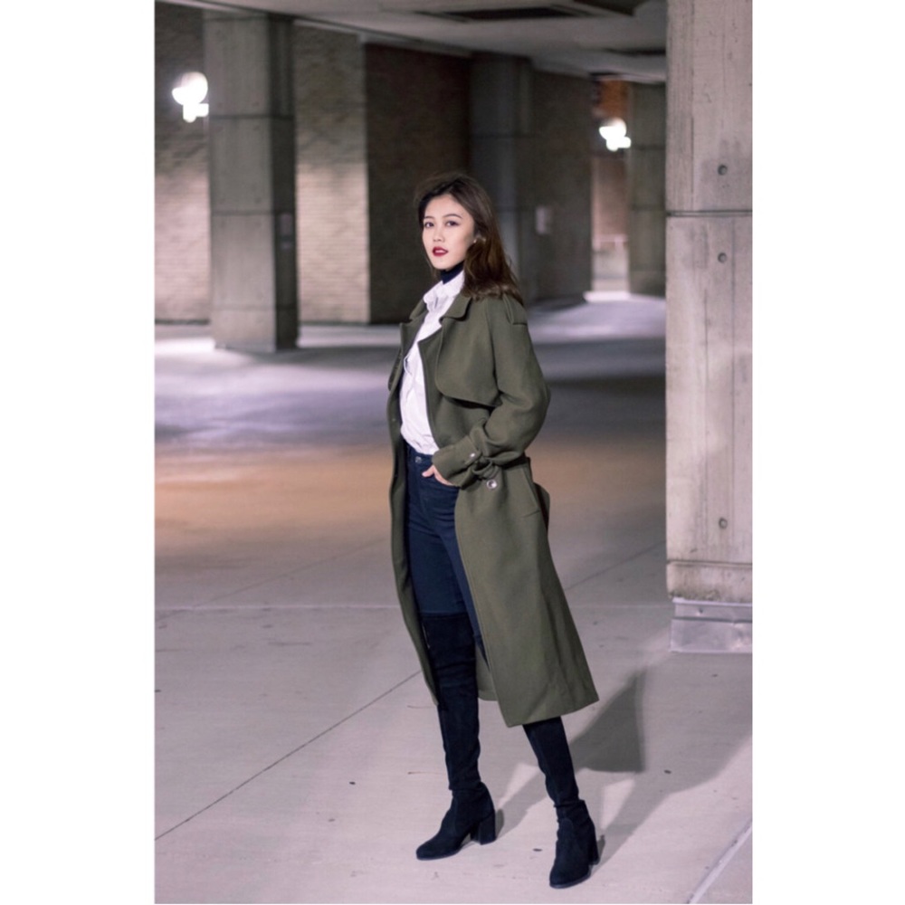 Coat. army green